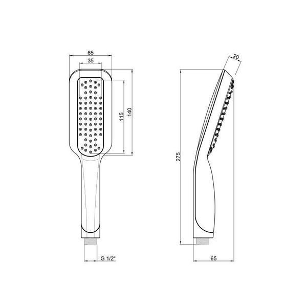 Лейка для ручного душа Qtap Rucni A067N1ZCW SD00042034 фото