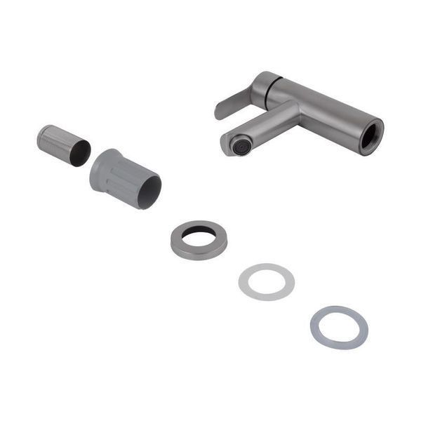 Змішувач для раковини Brinex Pure 001F низький Nickel BRIPUR001FNKL 2494360957 фото