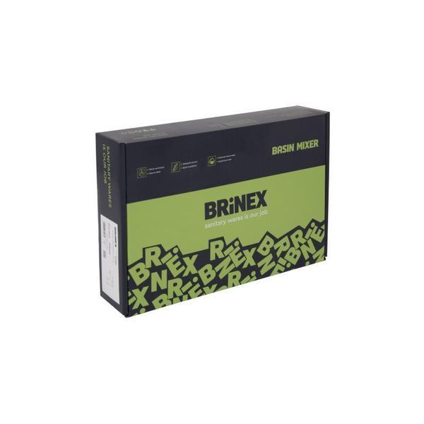 Змішувач для раковини Brinex Pure 001F низький Nickel BRIPUR001FNKL 2494360957 фото