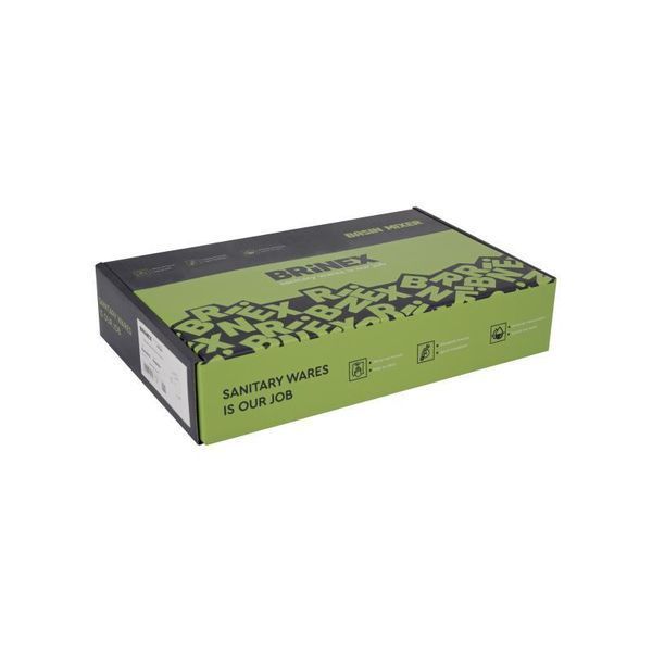 Змішувач для раковини Brinex Pure 001F низький Nickel BRIPUR001FNKL 2494360957 фото