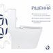 Унітаз-моноблок підлоговий Qtap Kolibri Ultra Quiet безобідковий з сидінням Soft-close WHITE QT10226380W 2356227911 фото 4