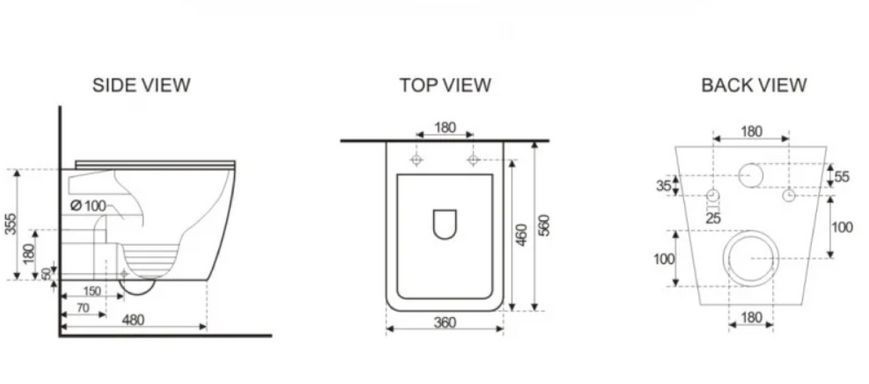 Комплект 5в1: Інсталяція Koller pool +Безободковий унітаз Simple Line+ хром клавіша НА ВИБІР DH SL фото