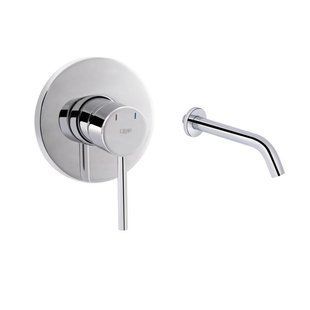 Комплект для умивальника Qtap Spring Chrome: Змішувач QTSPRCRM 0101 + вилив QTVYT246CRM45930 2569636354 фото