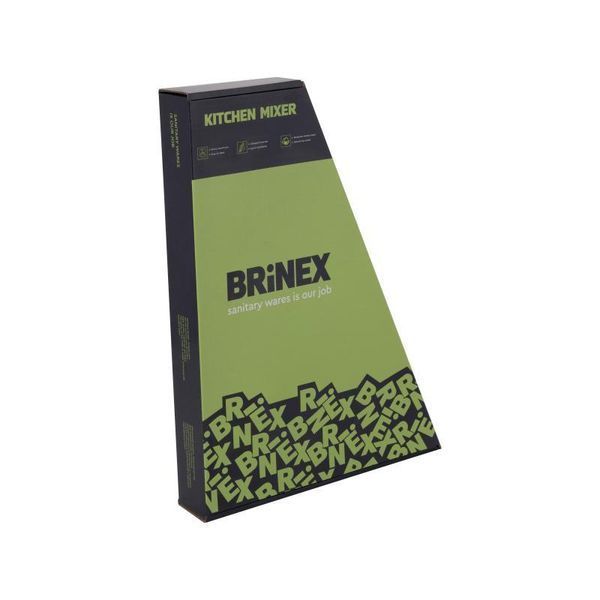 Змішувач для кухні Brinex Pure 015F U-образний Black Matt BRIPUR015FBLM 2494360962 фото