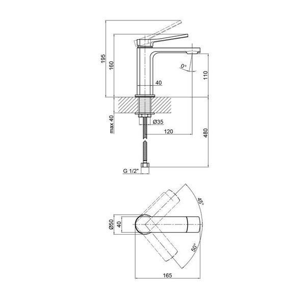 Смеситель для раковины Qtap Slavonice 1042103C SD00042905 фото