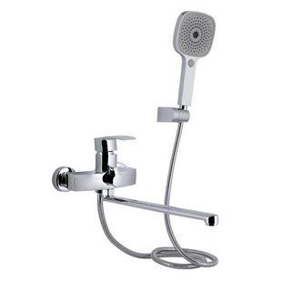 Змішувач для ванни Qtap Swan Eco з довгим поворотним виливом (з душовим гарнітуром) QTSWA2601CRM45533 Chrome 2356227913 фото