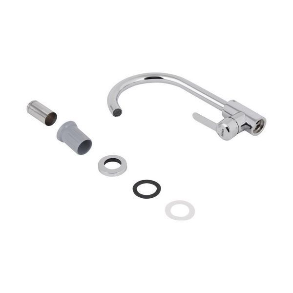 Змішувач для кухні U-образний Brinex Pure 015F U-образний Chrome BRIPUR015FCRM 2494360965 фото
