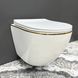 Подвесной унитаз VBI VULCANO WHITE GOLD EDGE 2523730956 фото 4
