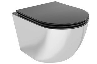 Подвесной унитаз MEXEN LENA SILVER BLACK MATT * 2523700190 фото