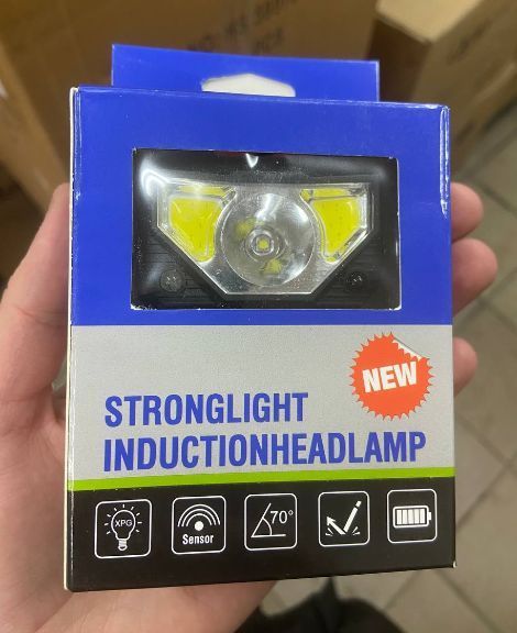 Налобный аккумуляторный фонарь Headlamp с влагозащитой (черный) 1725618167 фото