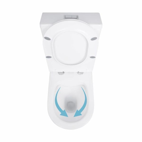 Унитаз-компакт Qtap Stork безободковый с сиденьем Soft-close QT15222178W SD00036225 фото