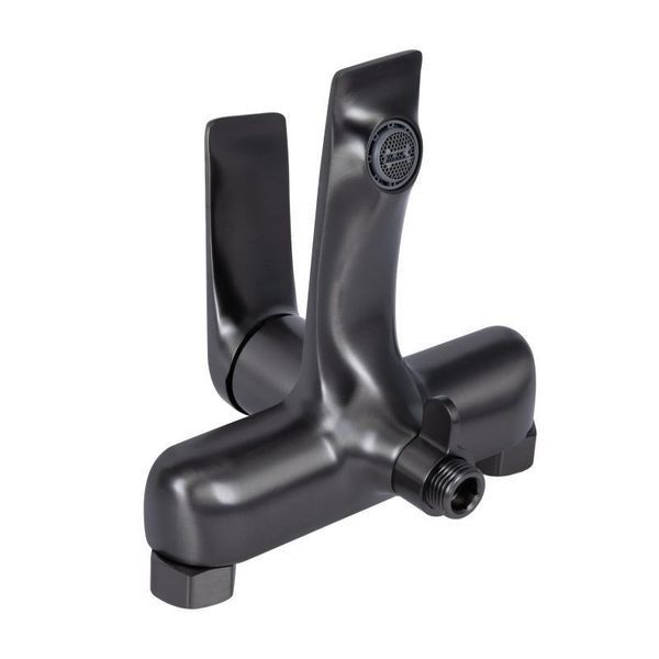 Змішувач для ванни Qtap Vlasta New (з душовим гарнітуром) QTVLA259GMB45643 Gunmetal Black PVD 2303865958 фото