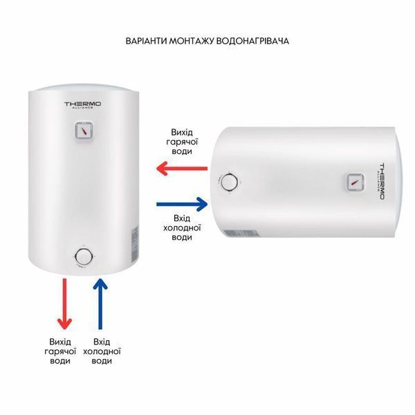 Водонагреватель электрический Thermo Alliance 100 л универсальный, мокрый ТЭН 1,5 кВт D100VH15Q3 SD00042059 фото