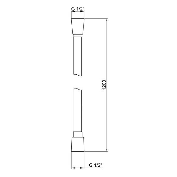 Шланг для душа Qtap Hadice PVC120B 1,2м SD00047465 фото