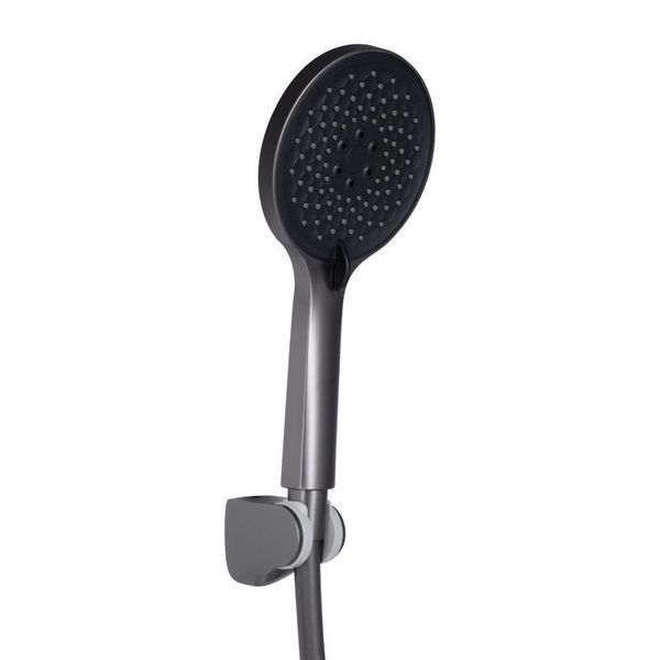 Змішувач для ванни Qtap Vlasta New (з душовим гарнітуром) QTVLA259GMB45643 Gunmetal Black PVD 2303865958 фото