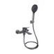 Змішувач для ванни Qtap Vlasta New (з душовим гарнітуром) QTVLA259GMB45643 Gunmetal Black PVD 2303865958 фото 1