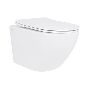 Унітаз підвісний Qtap Jay безобідковий з сідінням Soft-close QT07335175W 2576933202 фото