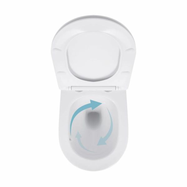 Унітаз підвісний Qtap Jay безобідковий з сідінням Soft-close QT07335175W 2576933202 фото