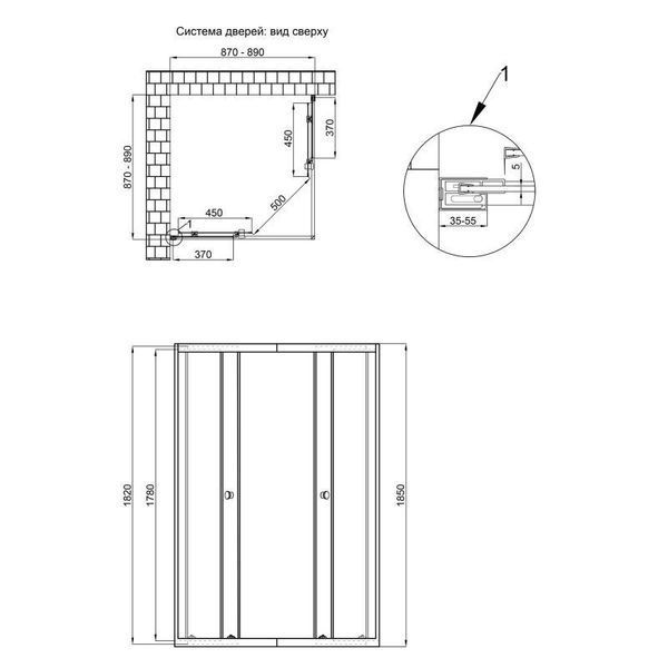 Душова кабіна Qtap Presto WHI1099SP5 90х90 см, скло Pear 5 мм без піддона SD00039700 фото