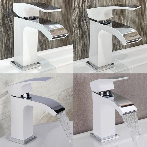 Змішувач для раковини Qtap Swan Cascada QTSWA270CRW45568 Chrome/White 2366734832 фото