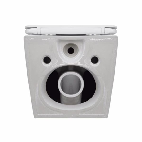 Унітаз підвісний Qtap Jay безобідковий з сідінням Soft-close QT07335175W 2576933202 фото