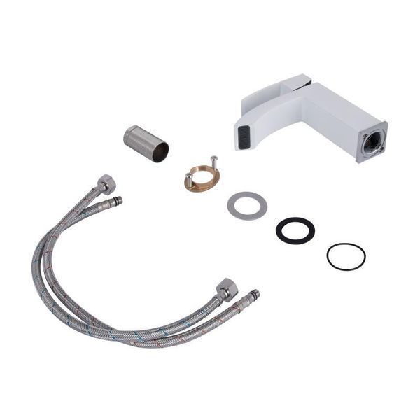 Змішувач для раковини Qtap Swan Cascada QTSWA270CRW45568 Chrome/White 2366734832 фото