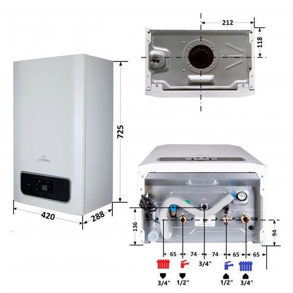 Котел газовый Thermo Alliance EWA 24 кВт двухконтурный, конденсационный SD00050508 фото