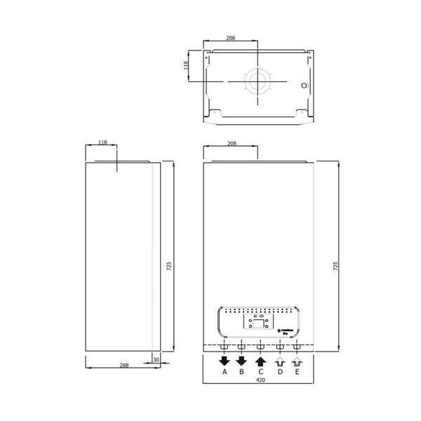Котел газовый Thermo Alliance EWA 24 кВт двухконтурный, конденсационный SD00050508 фото