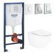 Комплект 5в1: Инсталляция Grohe Rapid +Безободковый Подвесной унитаз Robin+ клавиша на выбор G R фото 1