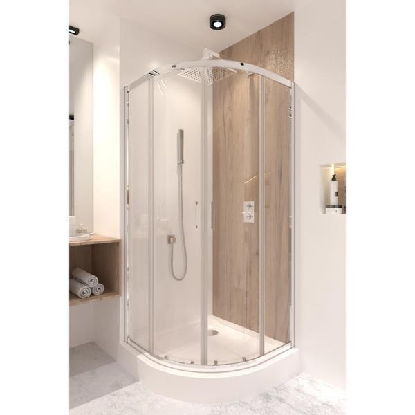 Душевая кабина Qtap Taurus CRM1099AC6 90х90 см, стекло Clear 6 мм без поддона SD00039704 фото