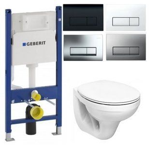 Комплект 5в1: Инсталляция Geberit с клавишей+ Подвесной, унитаз Idol GE I1 фото