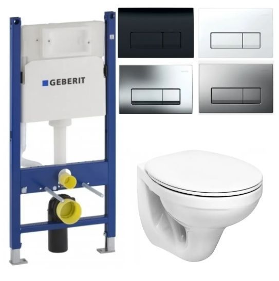 Комплект 5в1: Инсталляция Geberit с клавишей+ Подвесной, унитаз Idol GE I1 фото