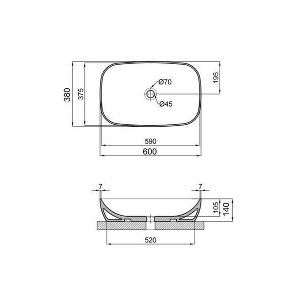 Раковина-чаша Qtap Cardinal 600х380х140 мм White QT04116257W 2581103377 фото