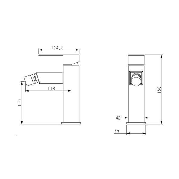 Змішувач для біде Lidz Kubis 001AF (k35) LDKUB001AFNKS46097 Nickel 2374323906 фото