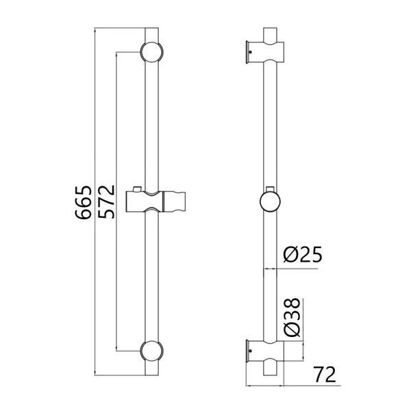 Штанга для душа Qtap Lepit 82103OC SD00047522 фото