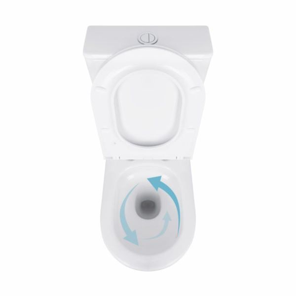 Унітаз підлоговий Qtap Robin New Ultra Quiet безобідковий з сидінням Soft-close WHITE QT13226083AW 2333113913 фото