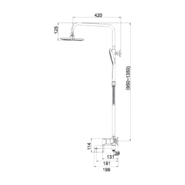 Душевая система Qtap Grand WCR 1004 SD00039614 фото