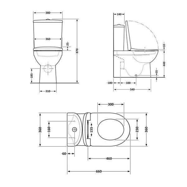 Унітаз підлоговий Qtap Robin New Ultra Quiet безобідковий з сидінням Soft-close WHITE QT13226083AW 2333113913 фото