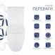 Унітаз підлоговий Qtap Robin New Ultra Quiet безобідковий з сидінням Soft-close WHITE QT13226083AW 2333113913 фото 3