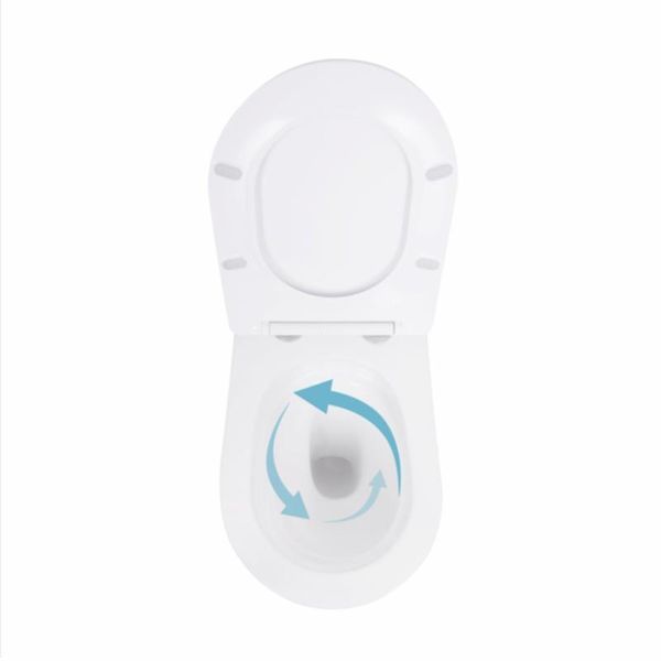 Унітаз підвісний Qtap Robin Ultra Quiet безобідковий з сідінням Soft-close 520x365x365 мм WHITE 2385684198 фото
