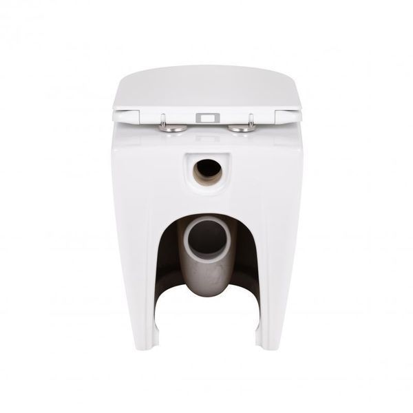 Унітаз підлоговий Qtap Swan безобідковий з сідінням Soft-close QT16223178W SD00045432 фото