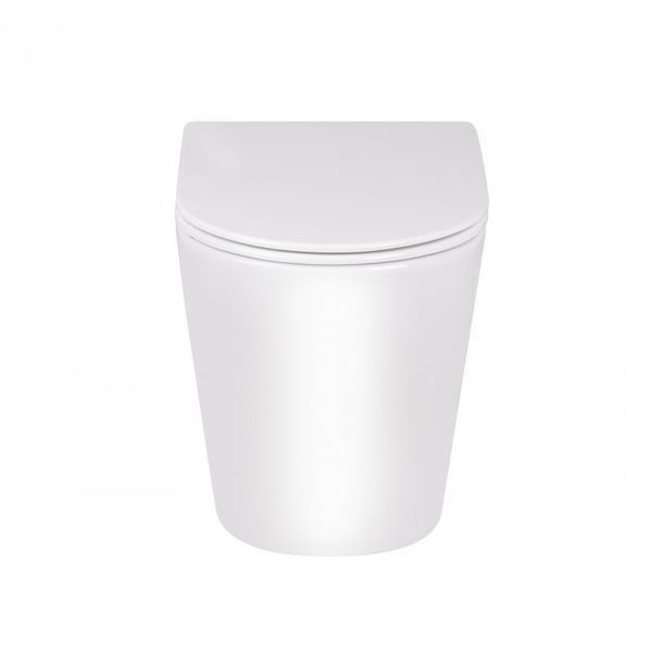 Унітаз підлоговий Qtap Swan безобідковий з сідінням Soft-close QT16223178W SD00045432 фото