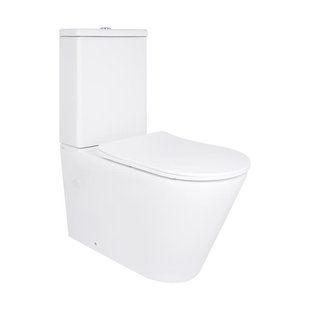 Унітаз підлоговий Qtap Vlasta Ultra Quiet безобідковий з сидінням Soft-close WHITE QT28228300W 2333998868 фото