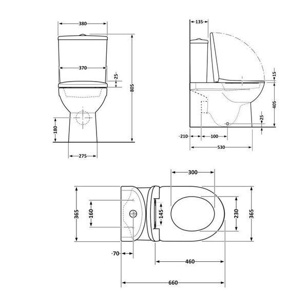 Унітаз підлоговий Qtap Vlasta Ultra Quiet безобідковий з сидінням Soft-close WHITE QT28228300W 2333998868 фото