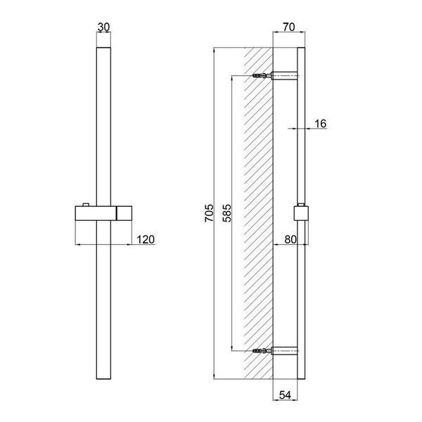 Штанга для душа Qtap Lepit 82103NC SD00047526 фото