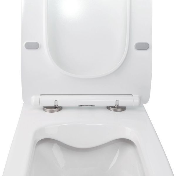 Инсталяция GEBERIT с кнопкой+Унитаз Crow подвесной Rimless 520х360х290 мм с сиденьем Slim Duroplast/ Soft-clos 2194692942 фото
