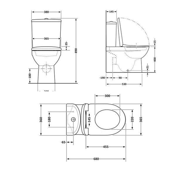 Унітаз-компакт Qtap Jay з сідінням Soft-close QT07222176W SD00036223 фото