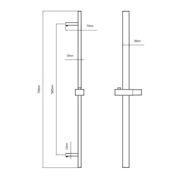 Штанга для душа Qtap Lepit 82103NC SD00047526 фото