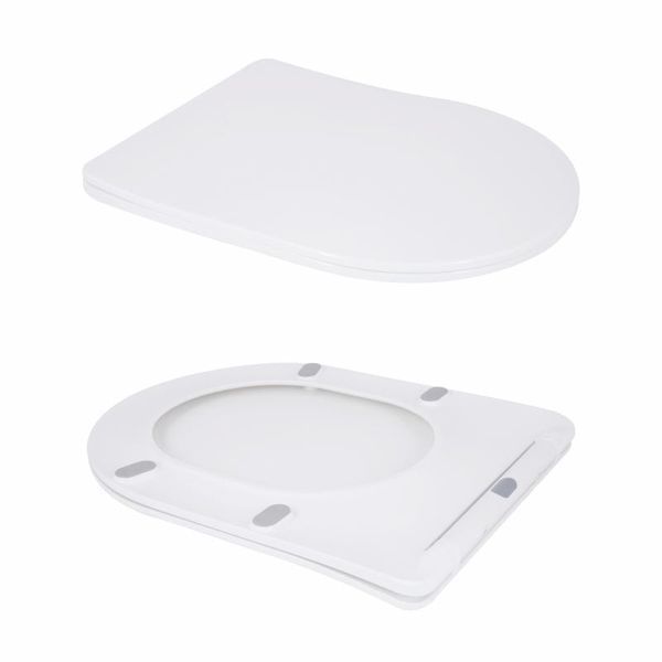 Унітаз підлоговий Qtap Vlasta Ultra Quiet безобідковий з сидінням Soft-close WHITE QT28228300W 2333998868 фото
