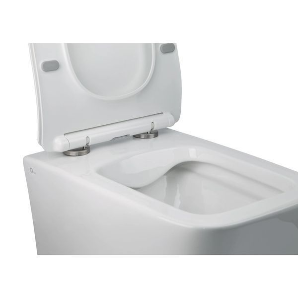 Инсталяция GEBERIT с кнопкой+Унитаз Crow подвесной Rimless 520х360х290 мм с сиденьем Slim Duroplast/ Soft-clos 2194692942 фото